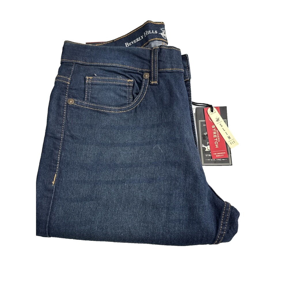 Beverly Hills Polo Club Jeans Men’s 30x30 Slim Fit Stretch Denim Blue - Picture 10 of 12